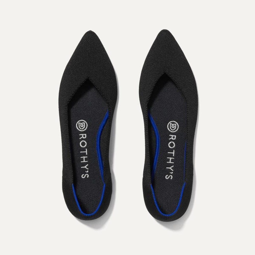 ROTHY’S The Point Black Solid Flats Size 9